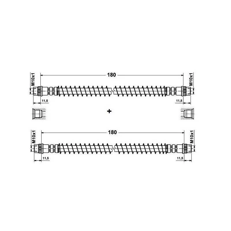 Accueil PACKS D'ARTICLES 2x Flexibles de Frein Arriere - Peugeot renault