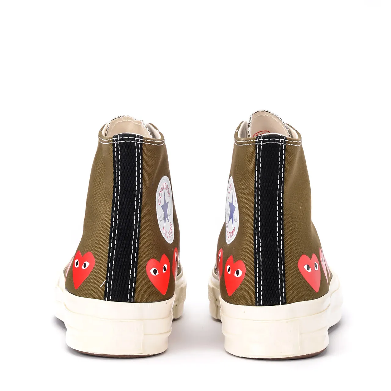 Baskets Comme des Garçons Play  Converse x high khaki with hearts