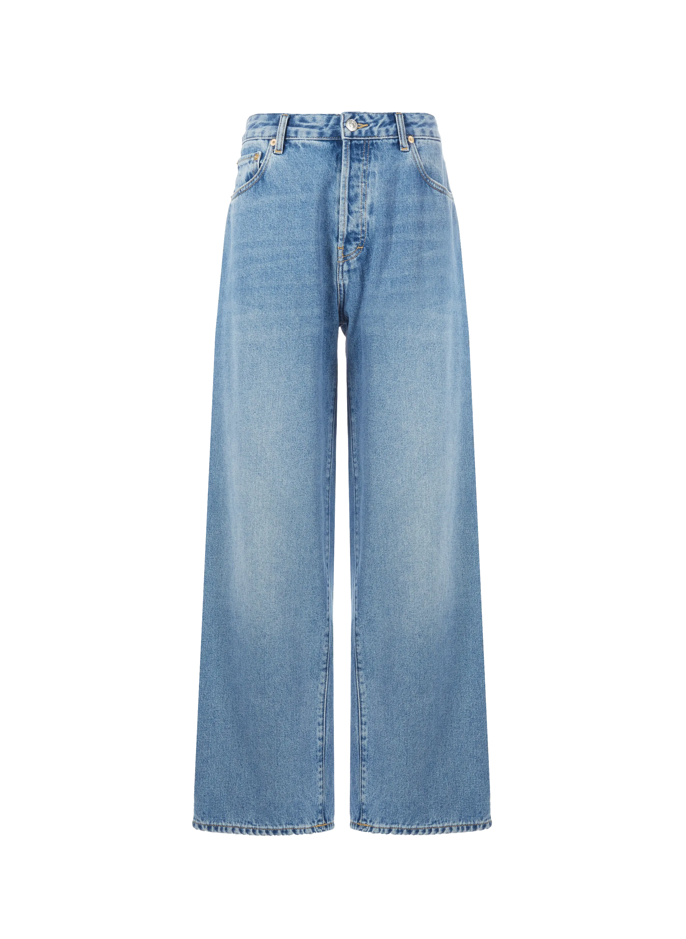 BELLEROSE  Jean taille haute en coton  - Bleu