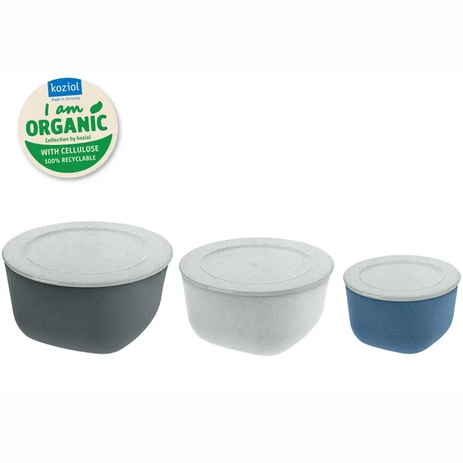 Bols Koziol Connect Box avec Couvercle (Set de 3)