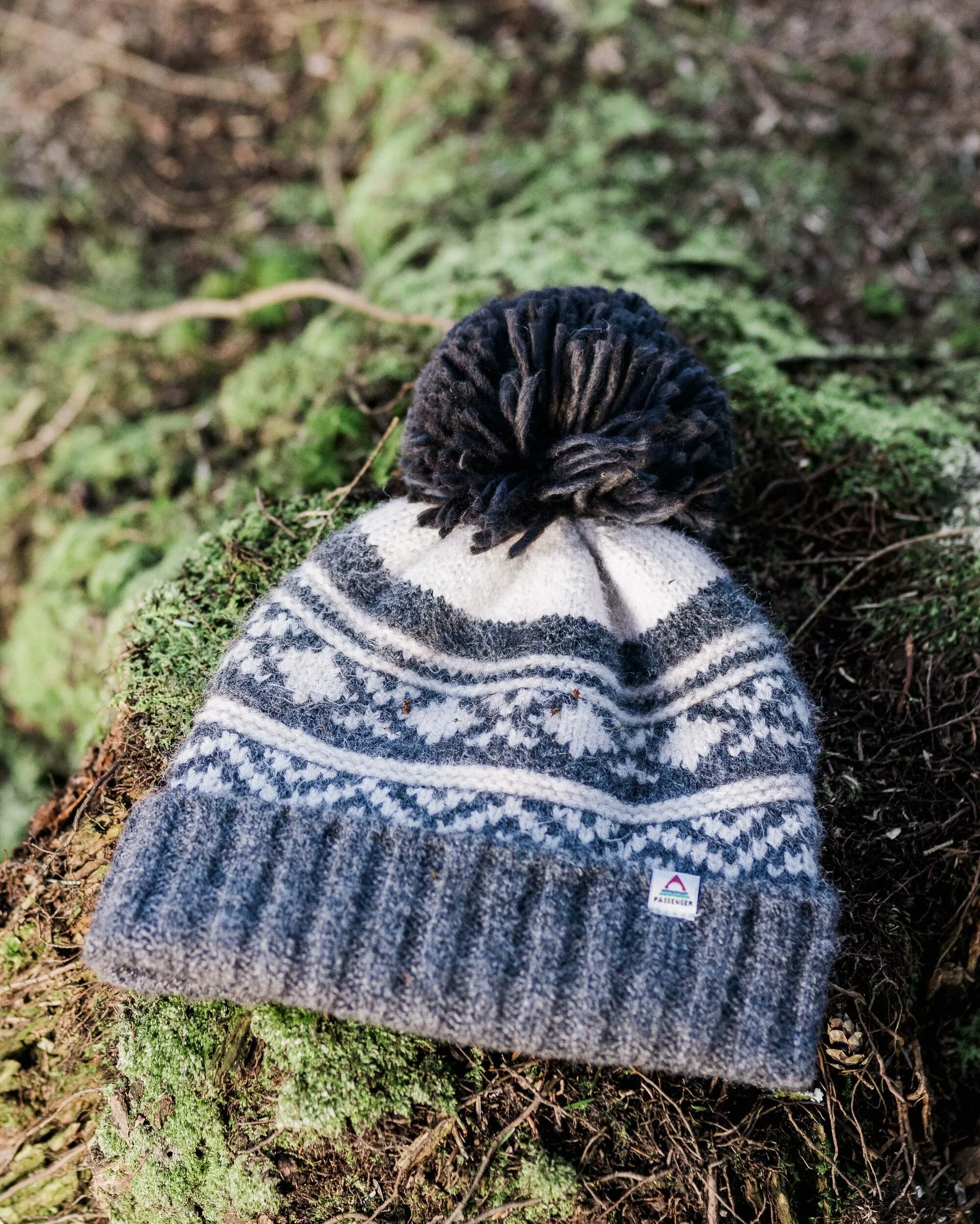 Bonnet à Pompon Recyclé Lodge - Noir
