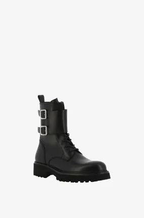 Bottines à lacets en cuir lisse Wish 20