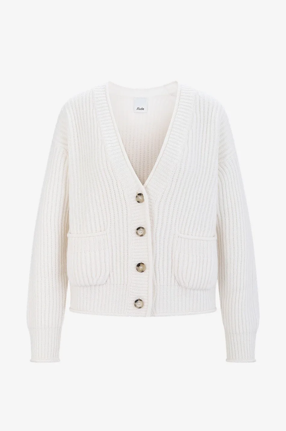 Cardigan boutonné à col V en cachemire