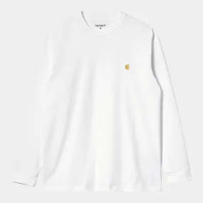 Carhartt Wip . L/S Chase T-Shirt . White — Le Shop Nîmes