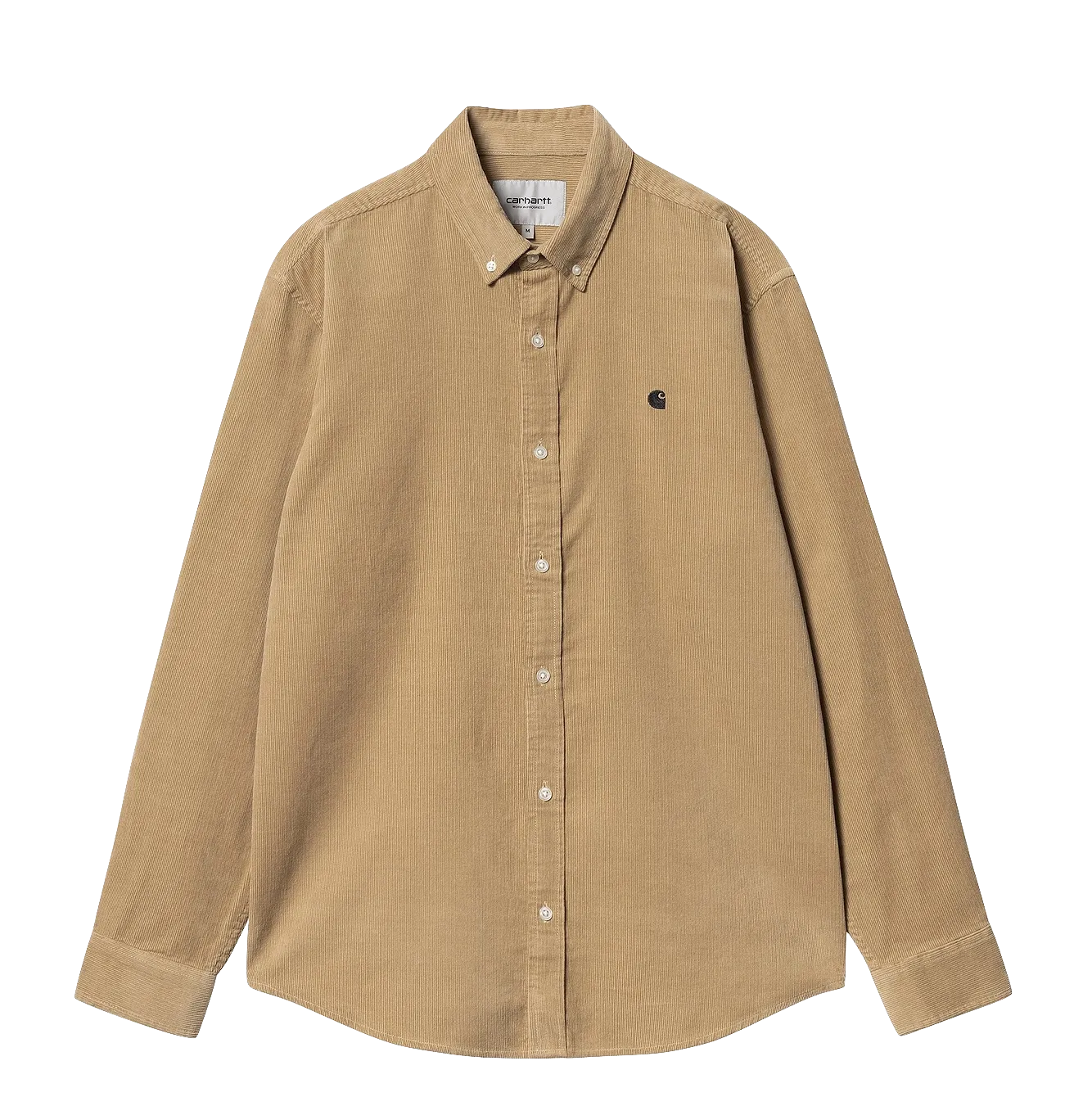 Carhartt WIP Madison L/S Fine Cord shirt sable black