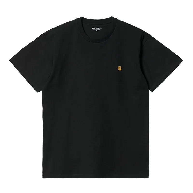 Carhartt Wip S/S Chase T-Shirt 100 % Cotton Black / Gold