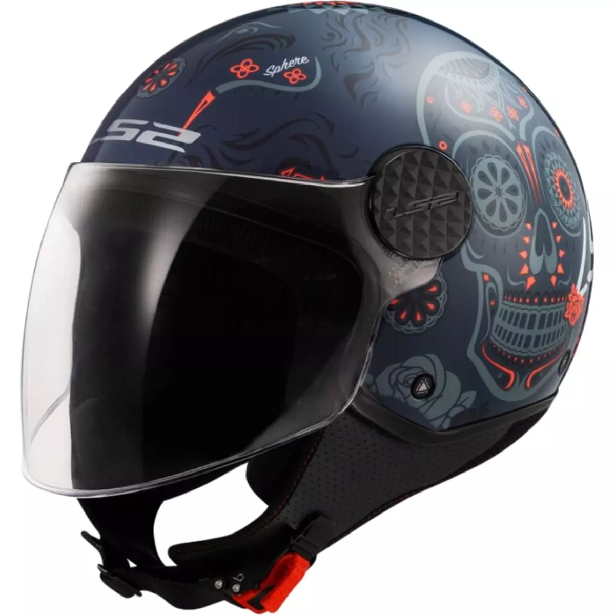Casque LS2 OF558 Sphere II Maxca Glossy Bleu Cobalt - Casque Jet