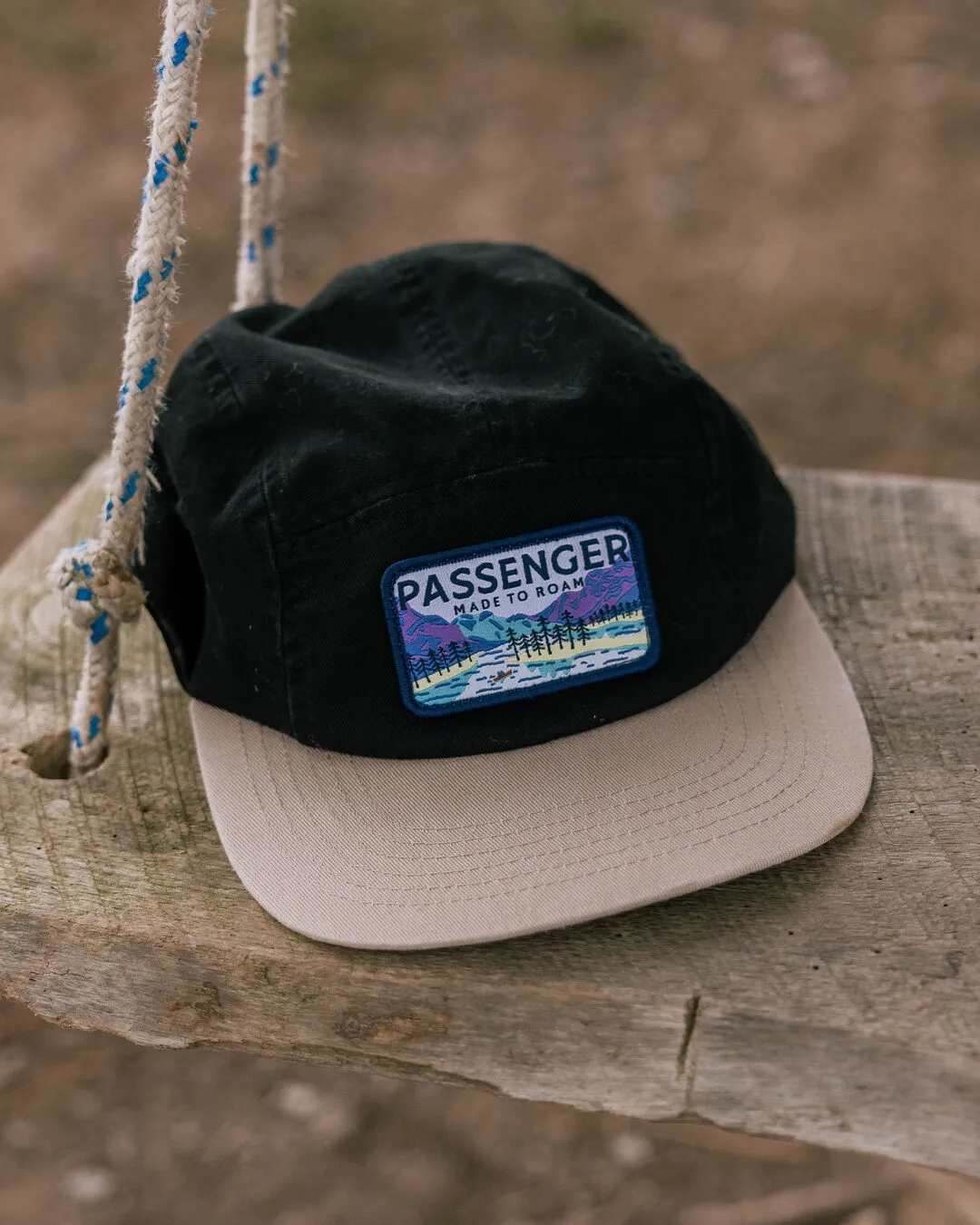 Casquette 5 Panneaux en Coton Recyclé Love The Wild - Noir