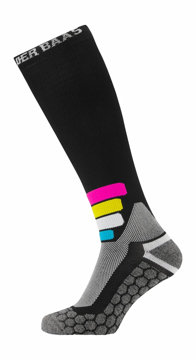 Chaussettes de Ski Poederbaas Tech Compress Merino Pro Noir