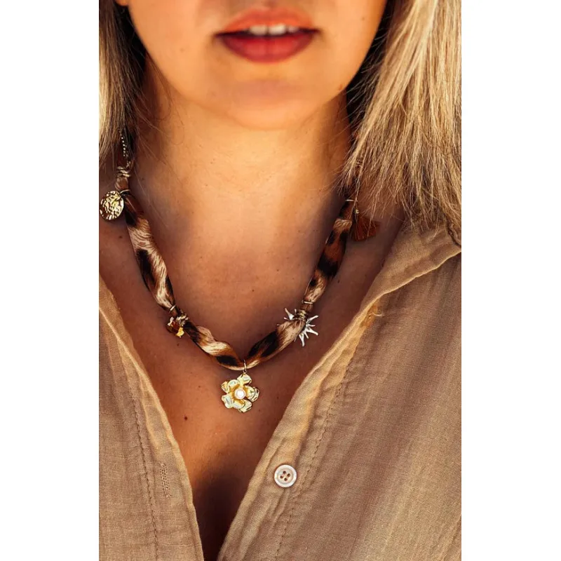 Collier CLYDE léopard Colliers Bohèmes 