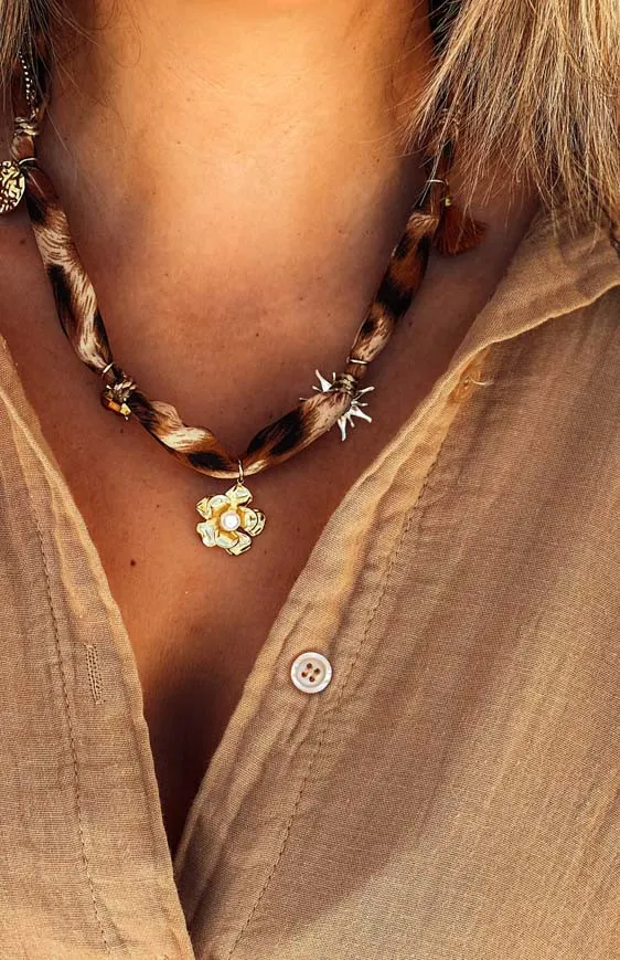 Collier CLYDE léopard Colliers Bohèmes 