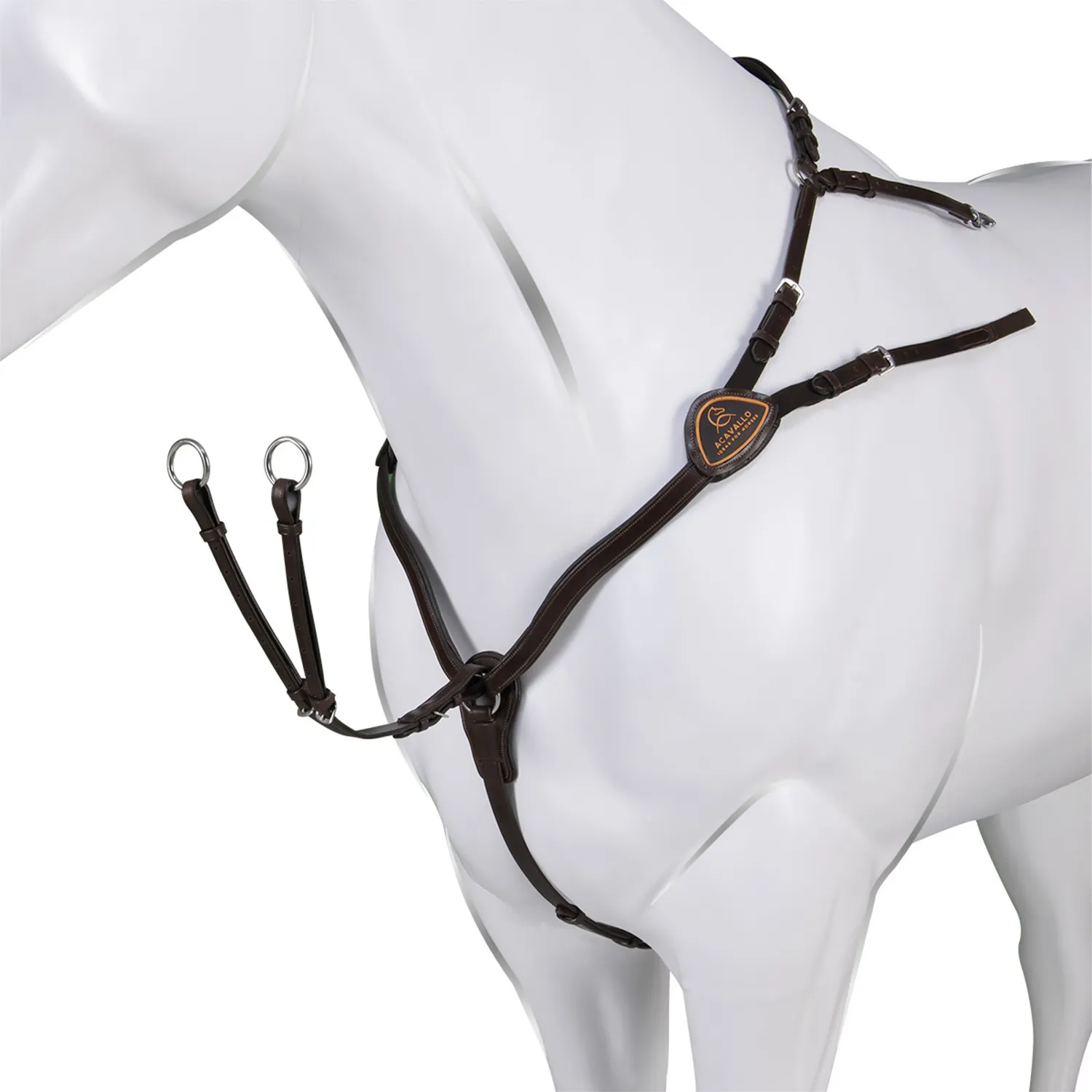 Collier de chasse martingale Acavallo 5 points