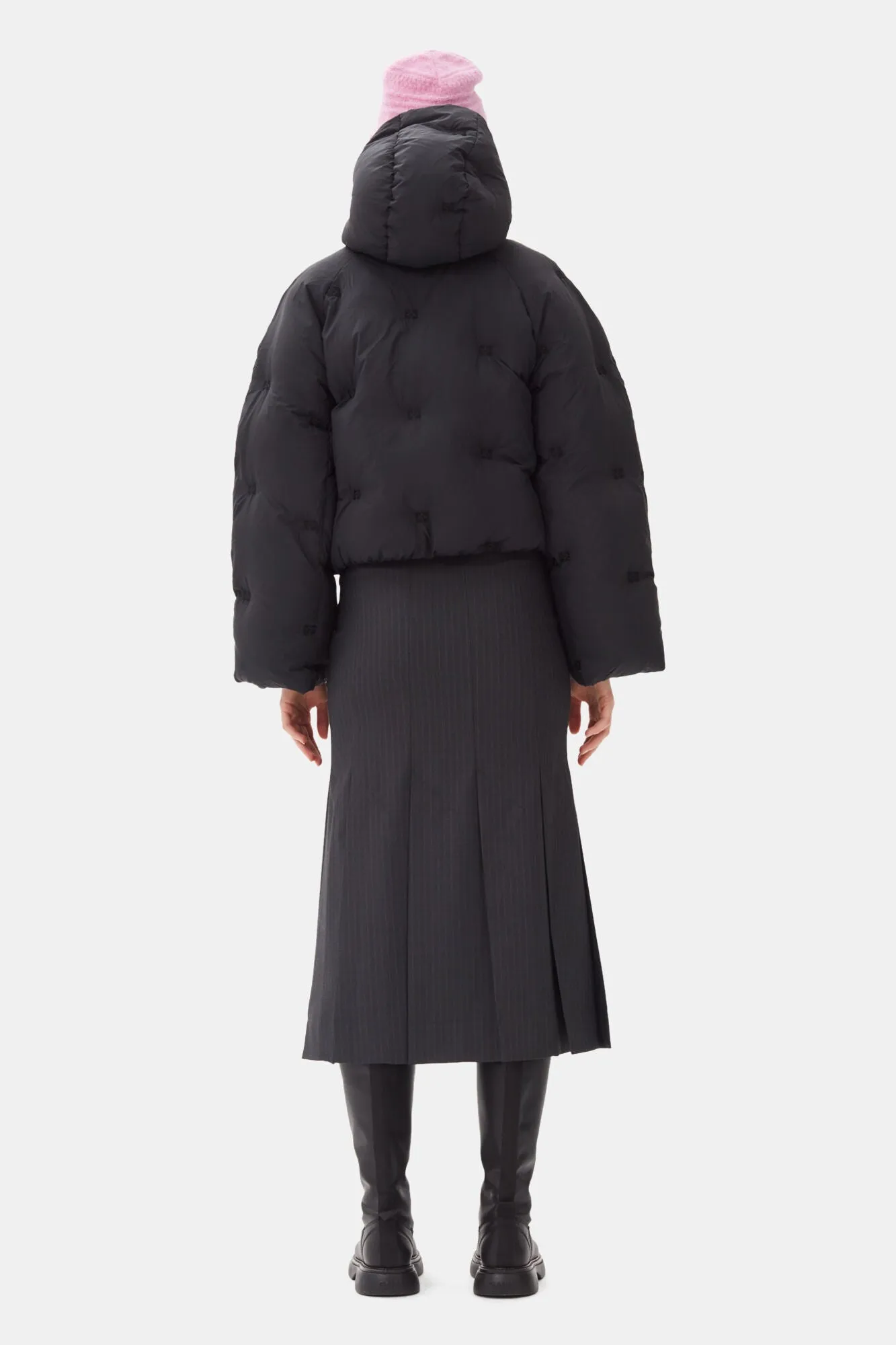 Ganni - Nylon tech Puffer Short Jacket