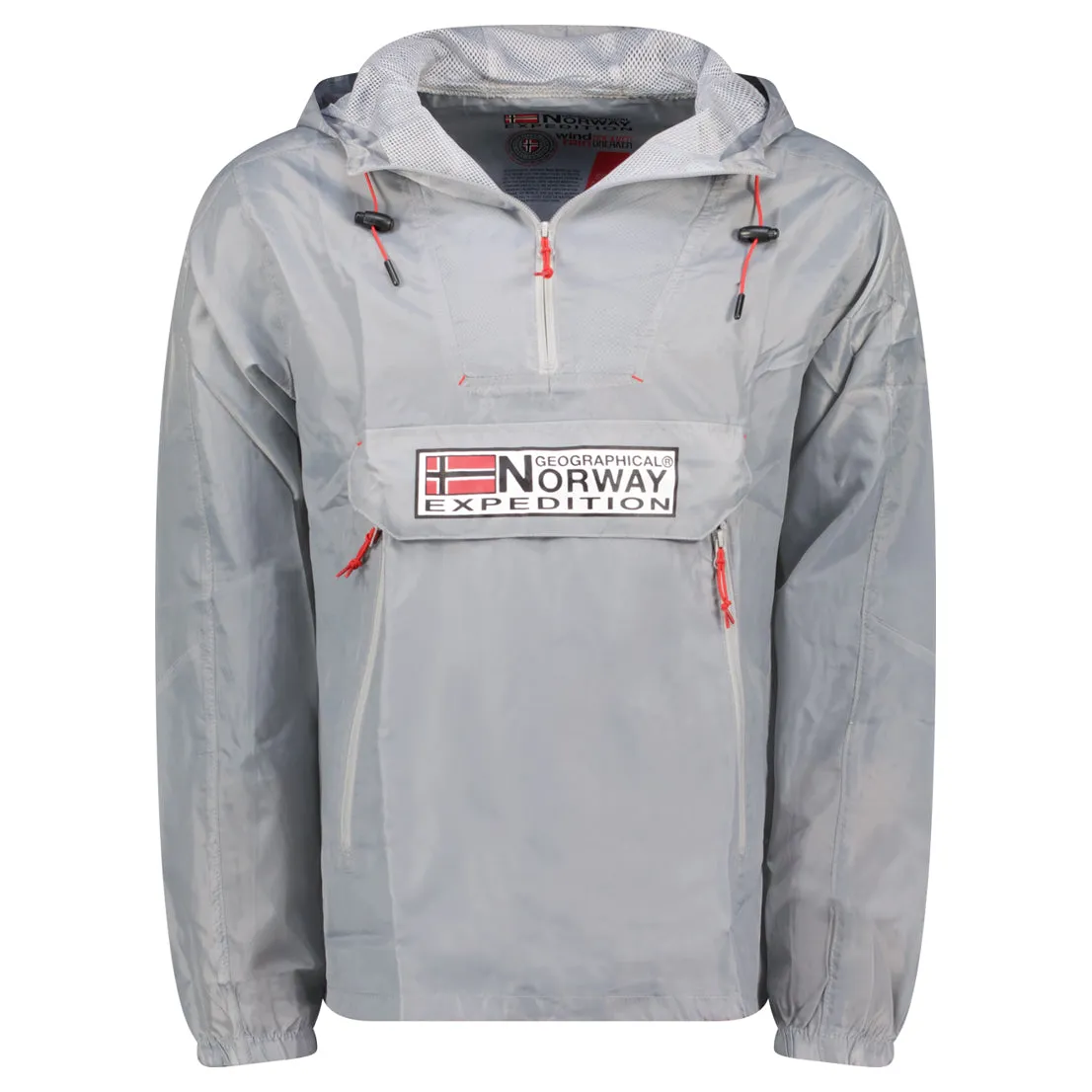 Geographical Norway Choupa Homme - Veste homme coupe vent Gris Clair Gris Clair