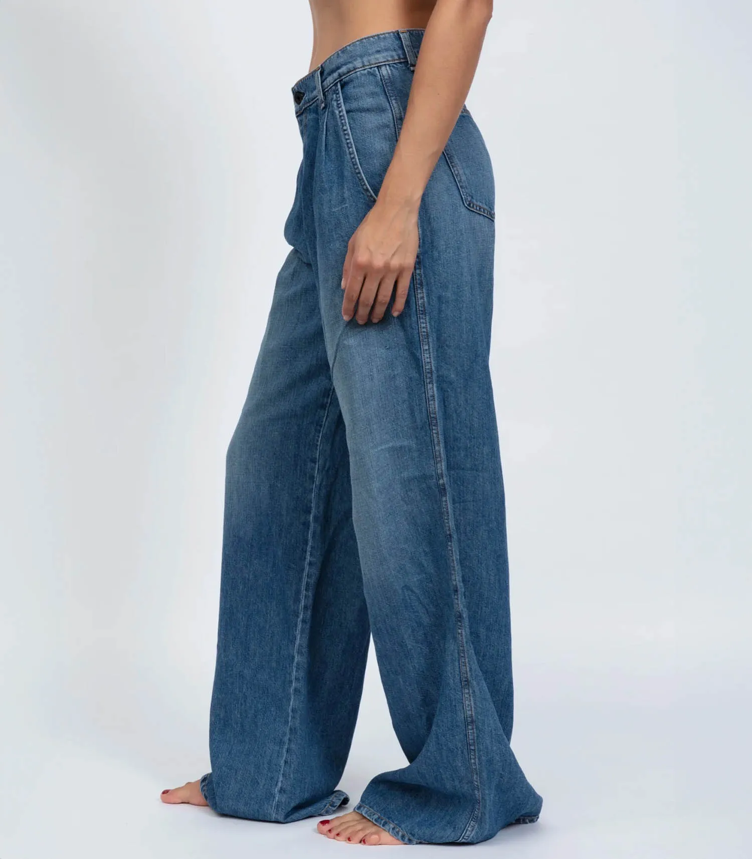 Jean Wide Leg Pleated Cobra ASKK NY - Jane de Boy