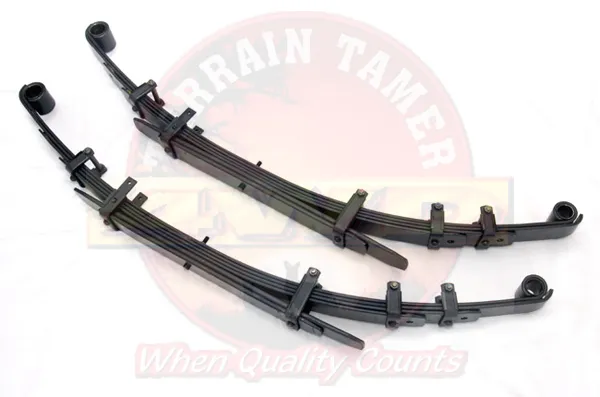 KIT LAMES (AVEC SILENT BLOCS ET BRIDES) AVANT GAUCHE & DROITE TERRAIN TAMER - REHAUSSE +50MM TARAGE +50KG/+100KG - POUR SUZU