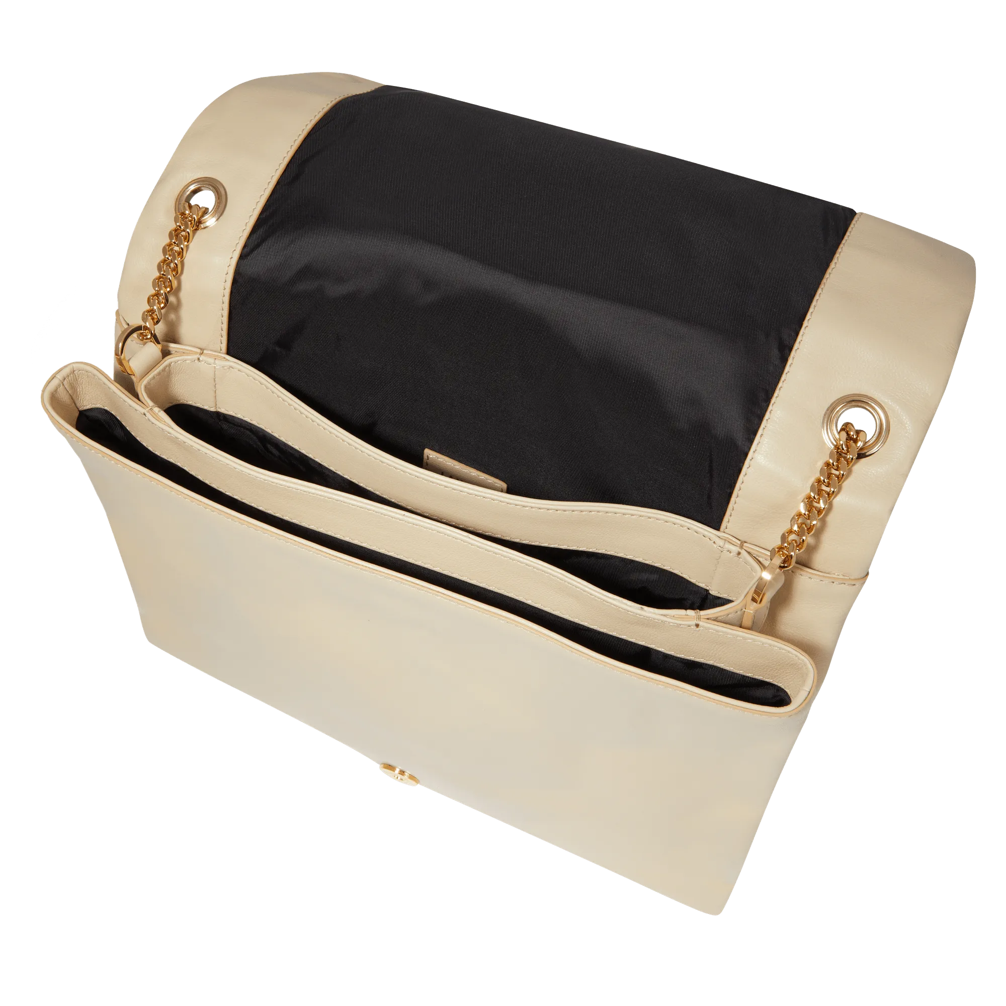 L flap bag