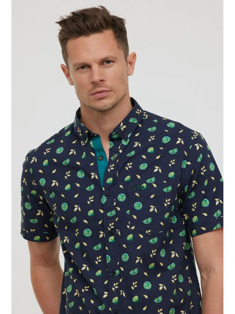 Lee Cooper - Chemise manches courtes coton regular DICHA MC - Bleu marine