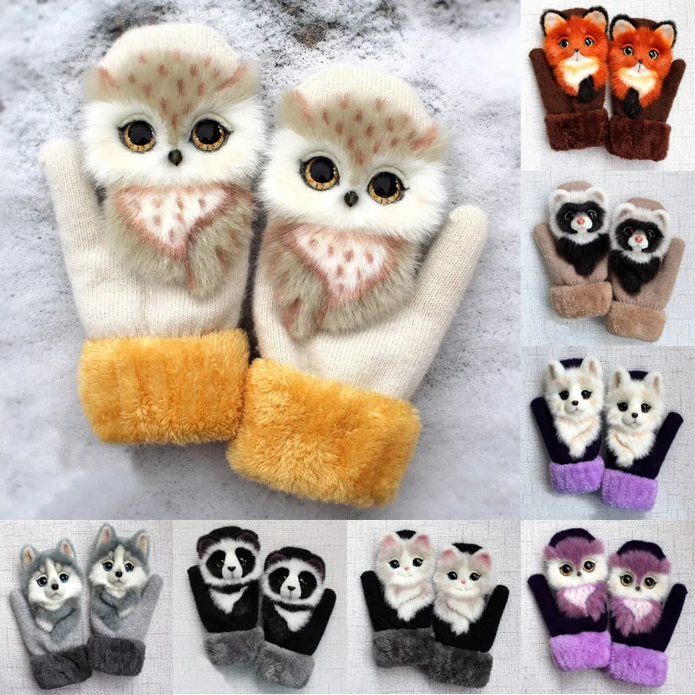 Mitaines avec petits animaux