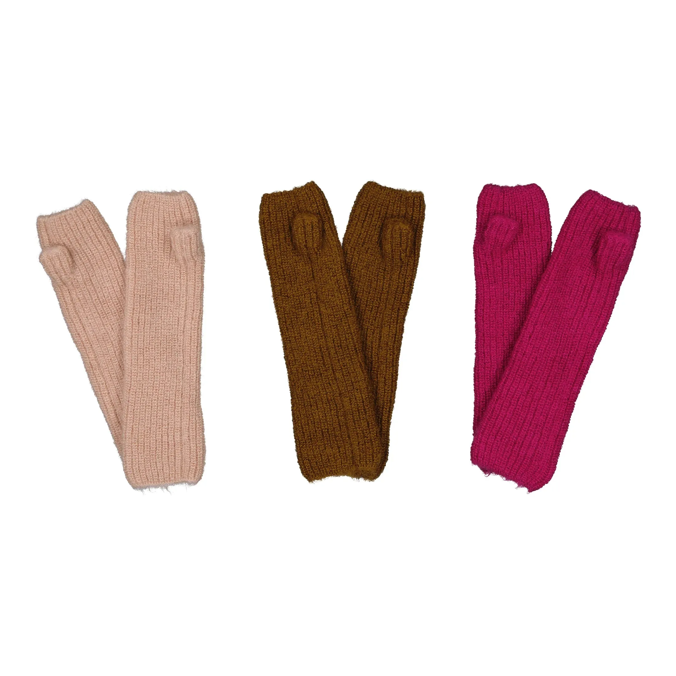 Mitaines tricot RVE - Nacre