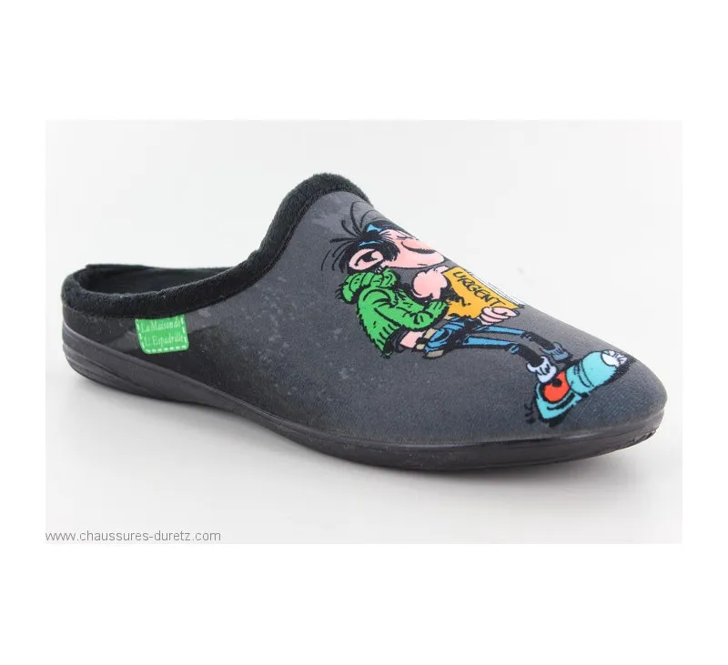 Mules La Maison de l'Espadrille G510- GASTON Noir