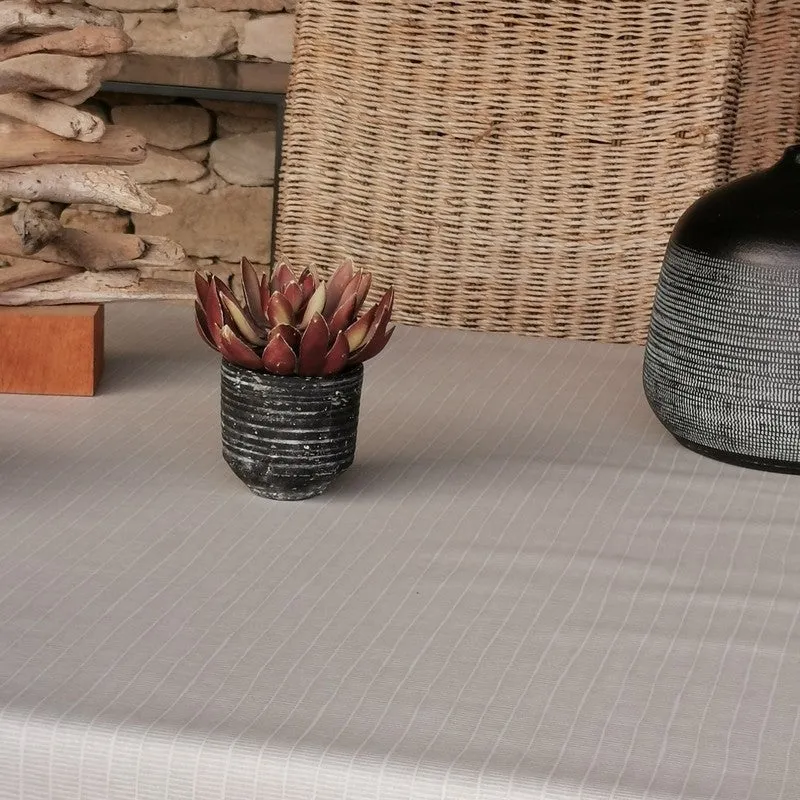 Nappe enduite Bambou Beige - Ronde diam 160cm Fleur de Soleil 