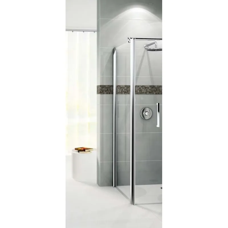 Novellini  Giada 2b paroi fixe cm 87-90 verre trempe transparent  profilé blanc: GIADNF2B87-1A