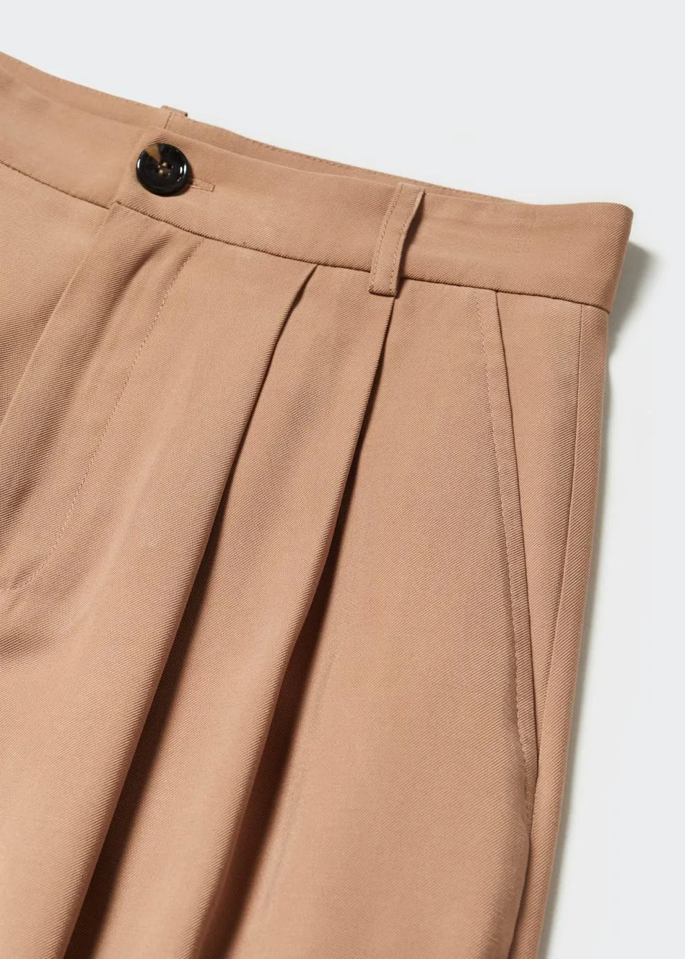 Pantalon | Femme MANGO Pantalon Pinces Wideleg Beige