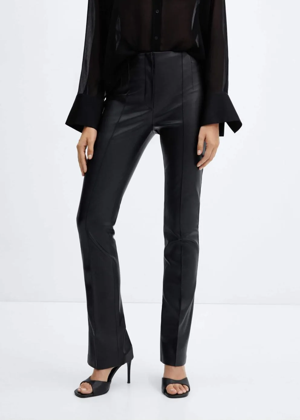 Pantalon | Femme MANGO Pantalon Skinny Similicuir Noir