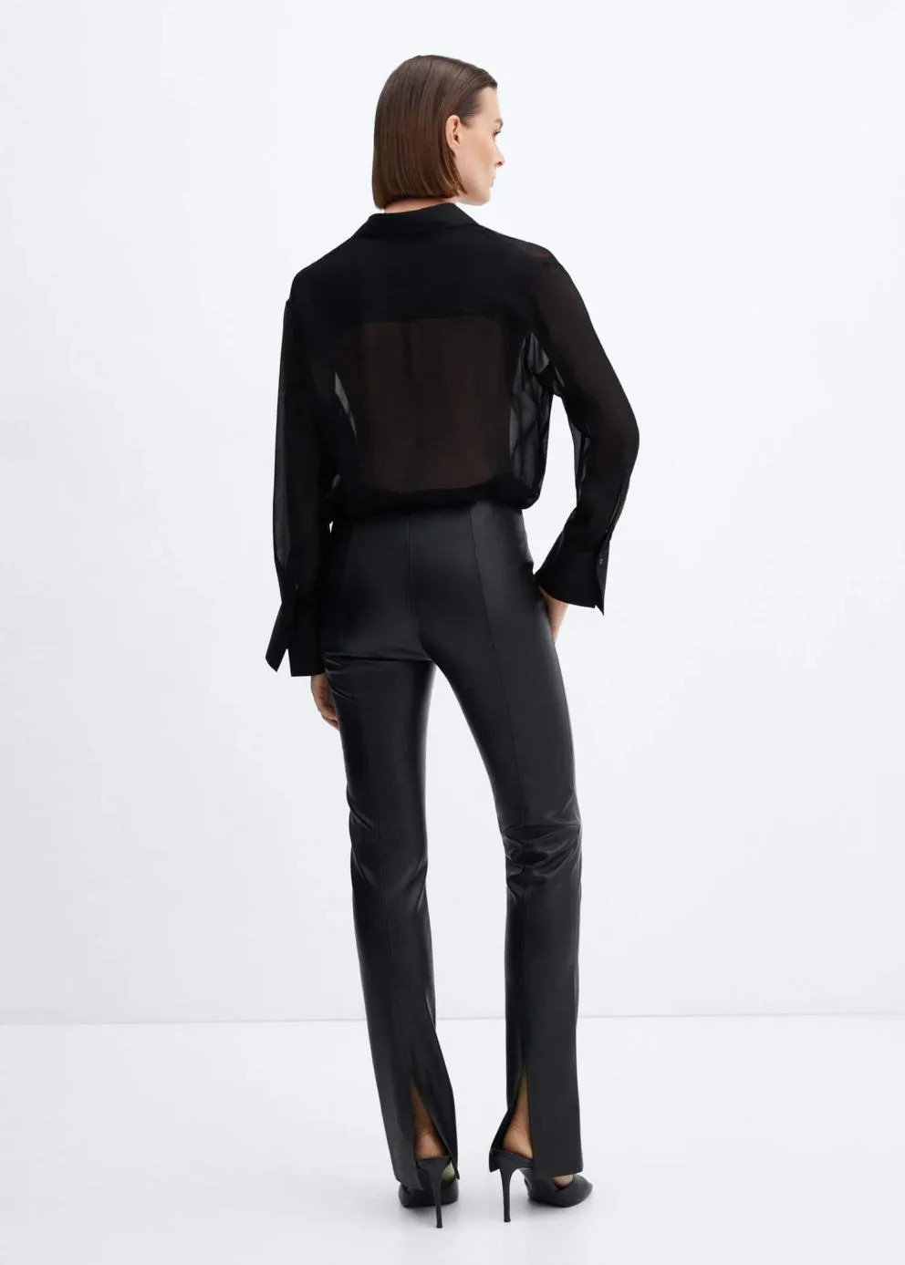 Pantalon | Femme MANGO Pantalon Skinny Similicuir Noir