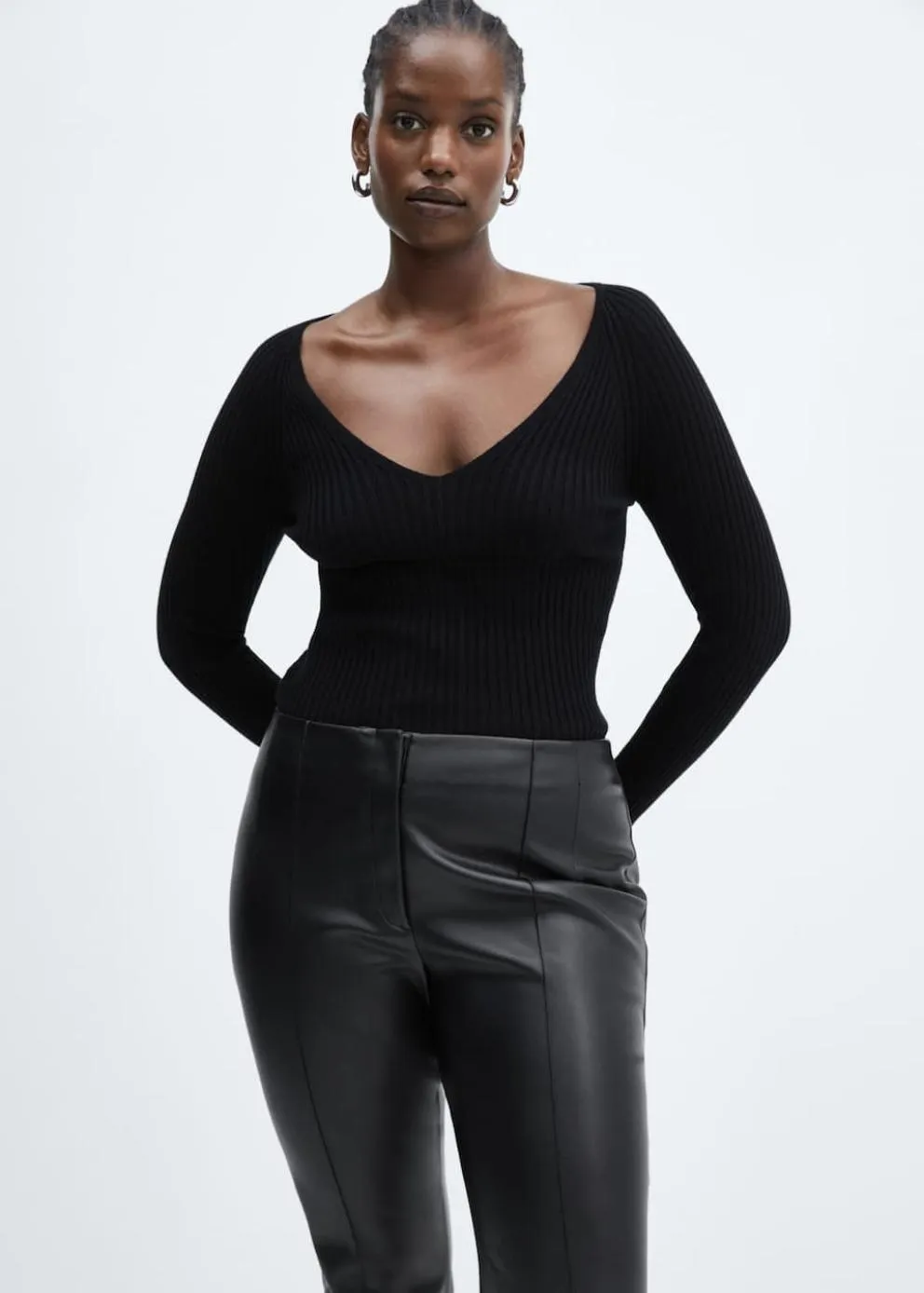 Pantalon | Femme MANGO Pantalon Skinny Similicuir Noir