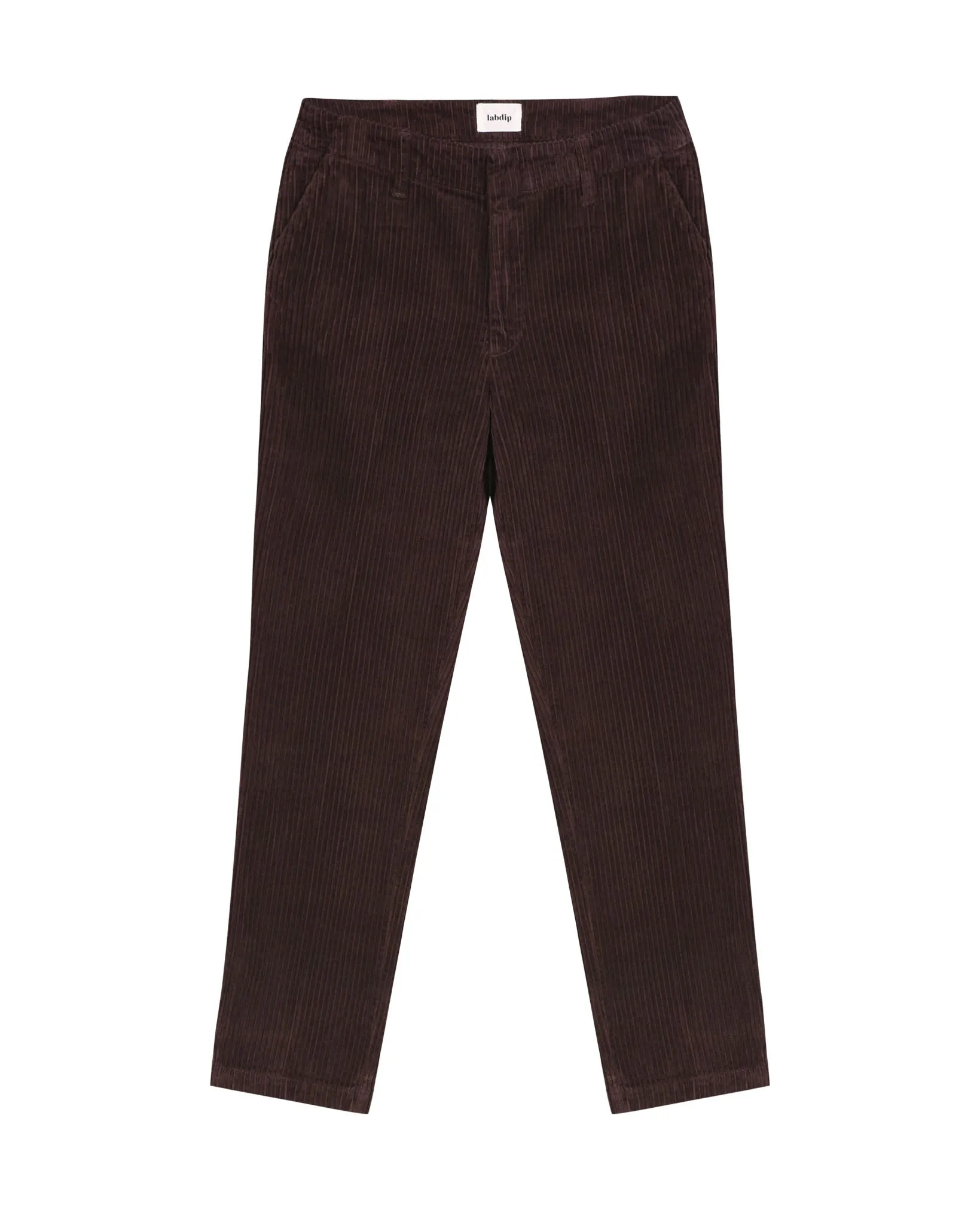 Pantalon Droit Velours LOGAN Chocolat