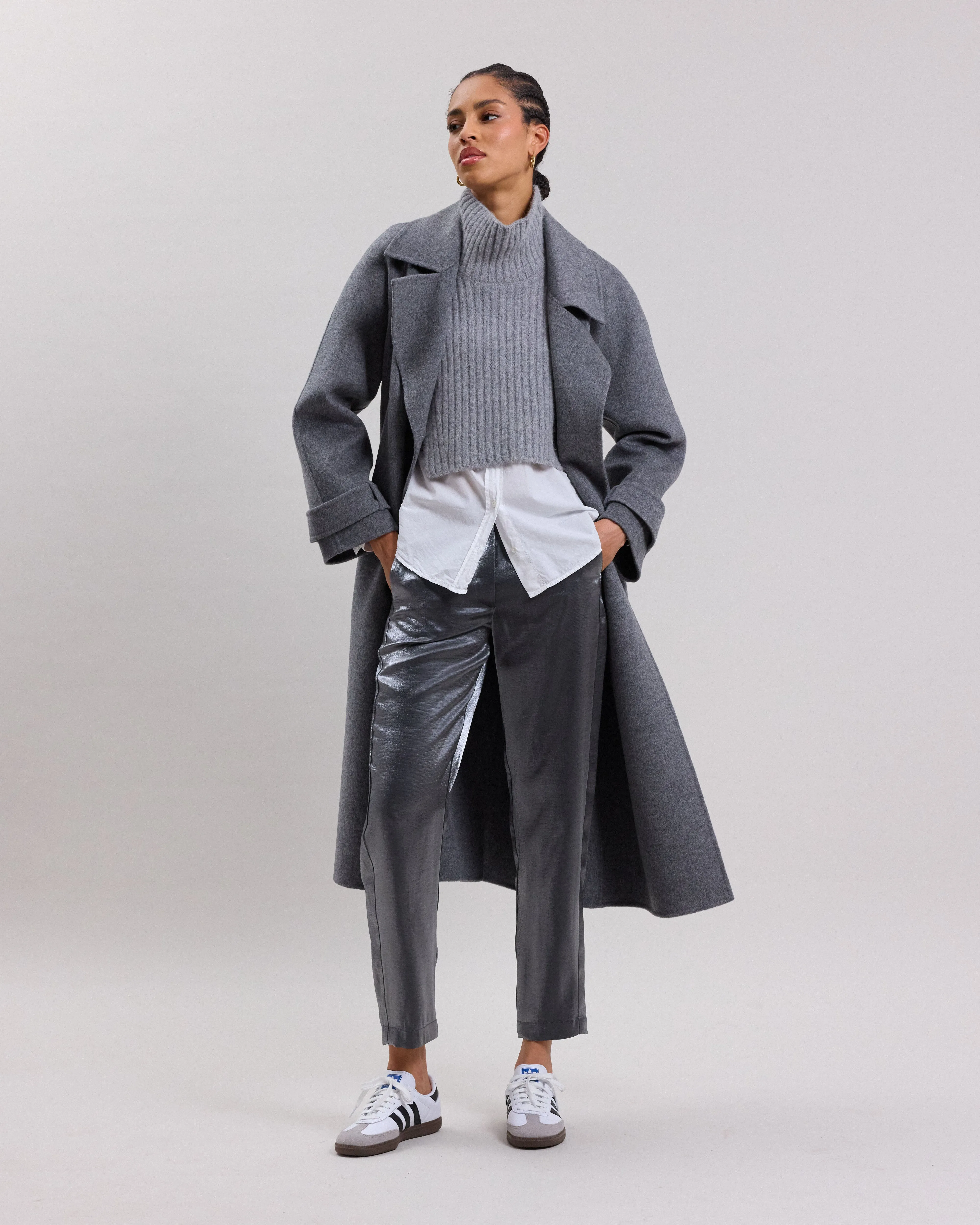 Pantalon Femme en viscose Gris Perfect