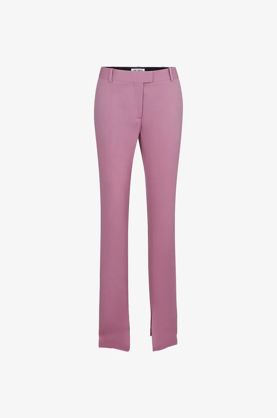 Pantalon slim asymétrique en laine Abram