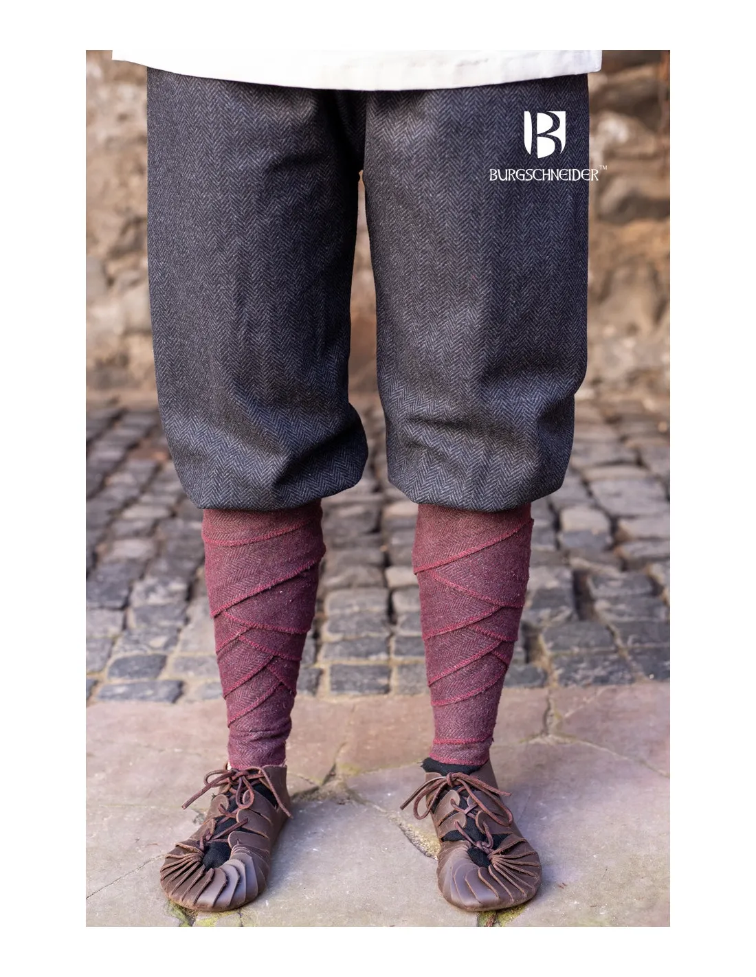 Pantalon Tilda Herringbone Viking, noir-gris ⚔️ Boutique Épées