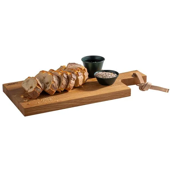 Planche de service APS -SIMPLY WOOD- 35 x 17 x 2 cm bois de chêne huilé surface de service : 27 x 17 cm longueur du manche : 8 c