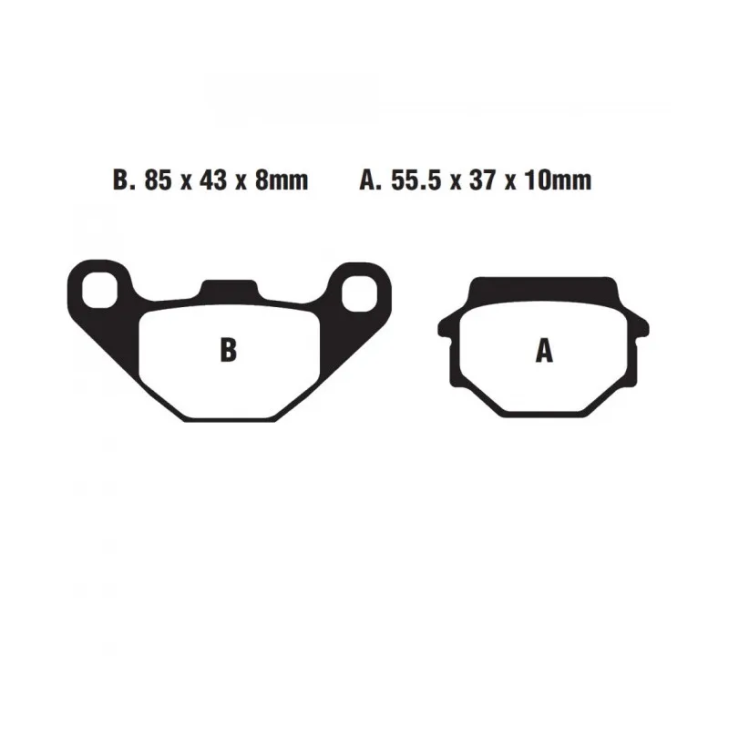 Plaquettes de frein EBC Carbone Offroad - FA067TT