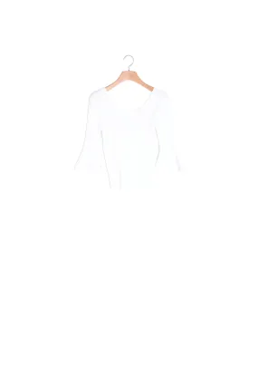 Pull en maille incrustation de fleurs