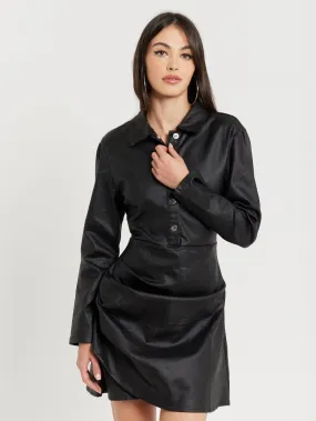 Robe chemise effet drapé