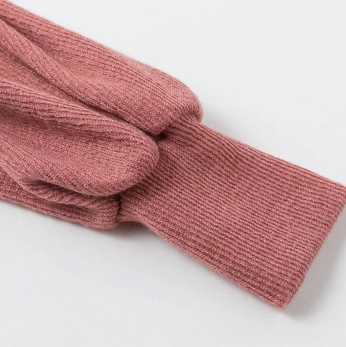 Robe-Pull Femme Col Roulé Rose