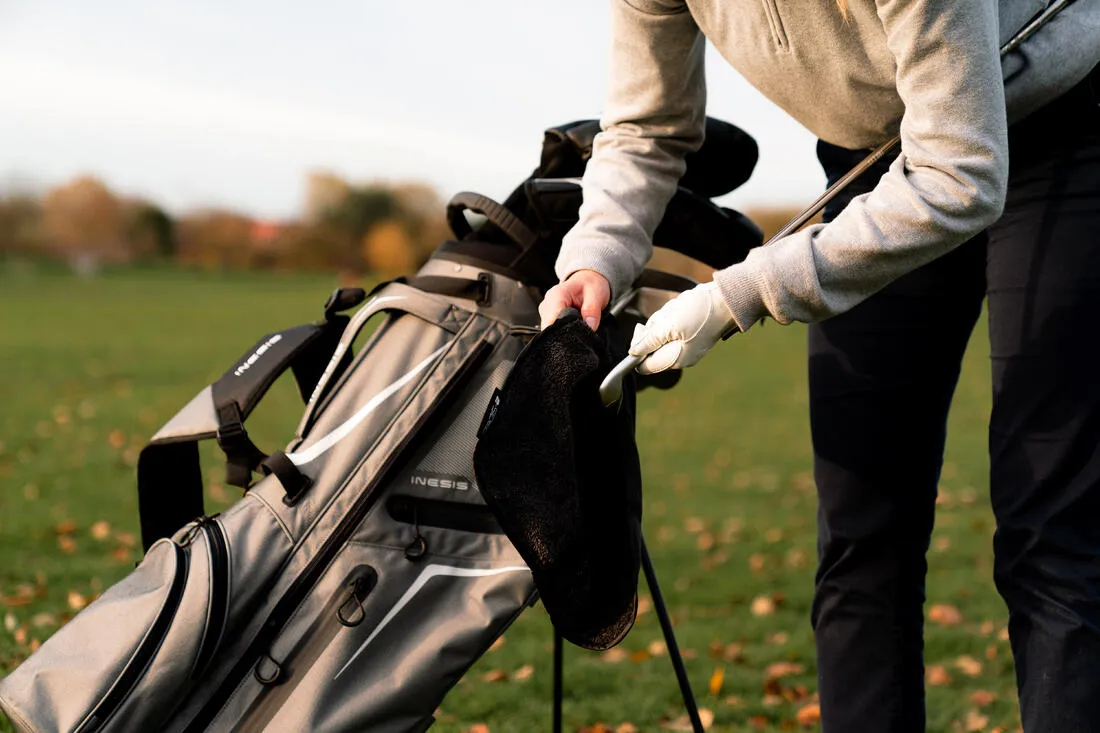 Serviette golf bi-face - INESIS noir