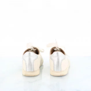 Sneakers 38 Hermès Cuir Blanc et Argenté