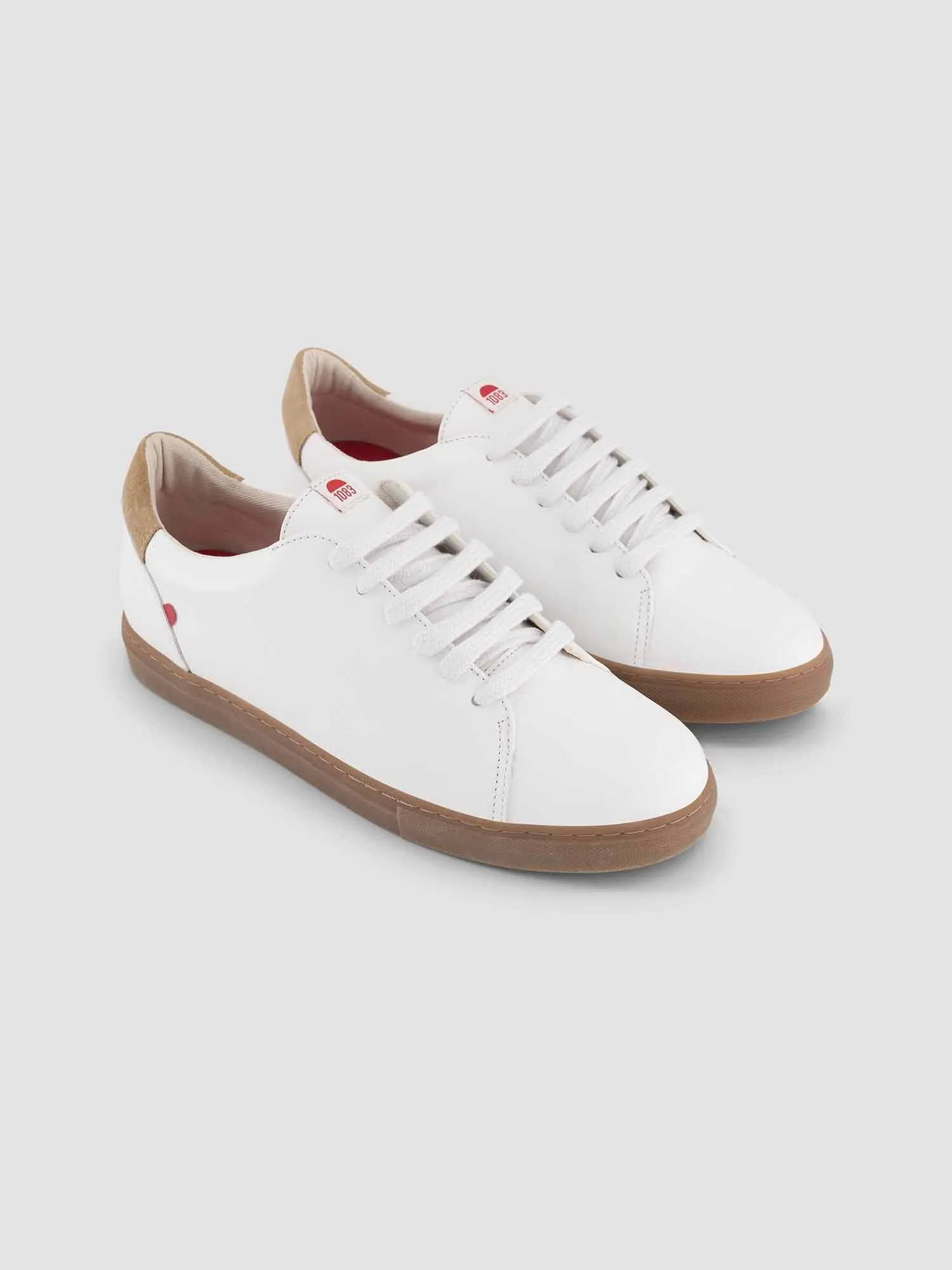 SNEAKERS 912 cuir blanc naturel Unisexe - 1083 - Marques de France