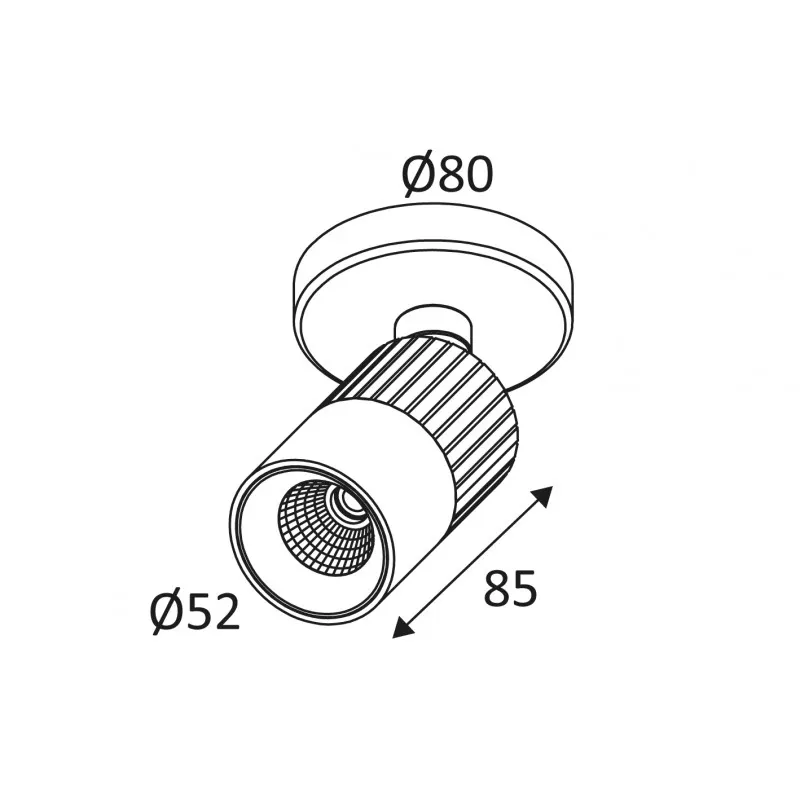 Spot orientable AUREA 1 C 7W 715Lm 38° dimmable blanc mat (WA25630)