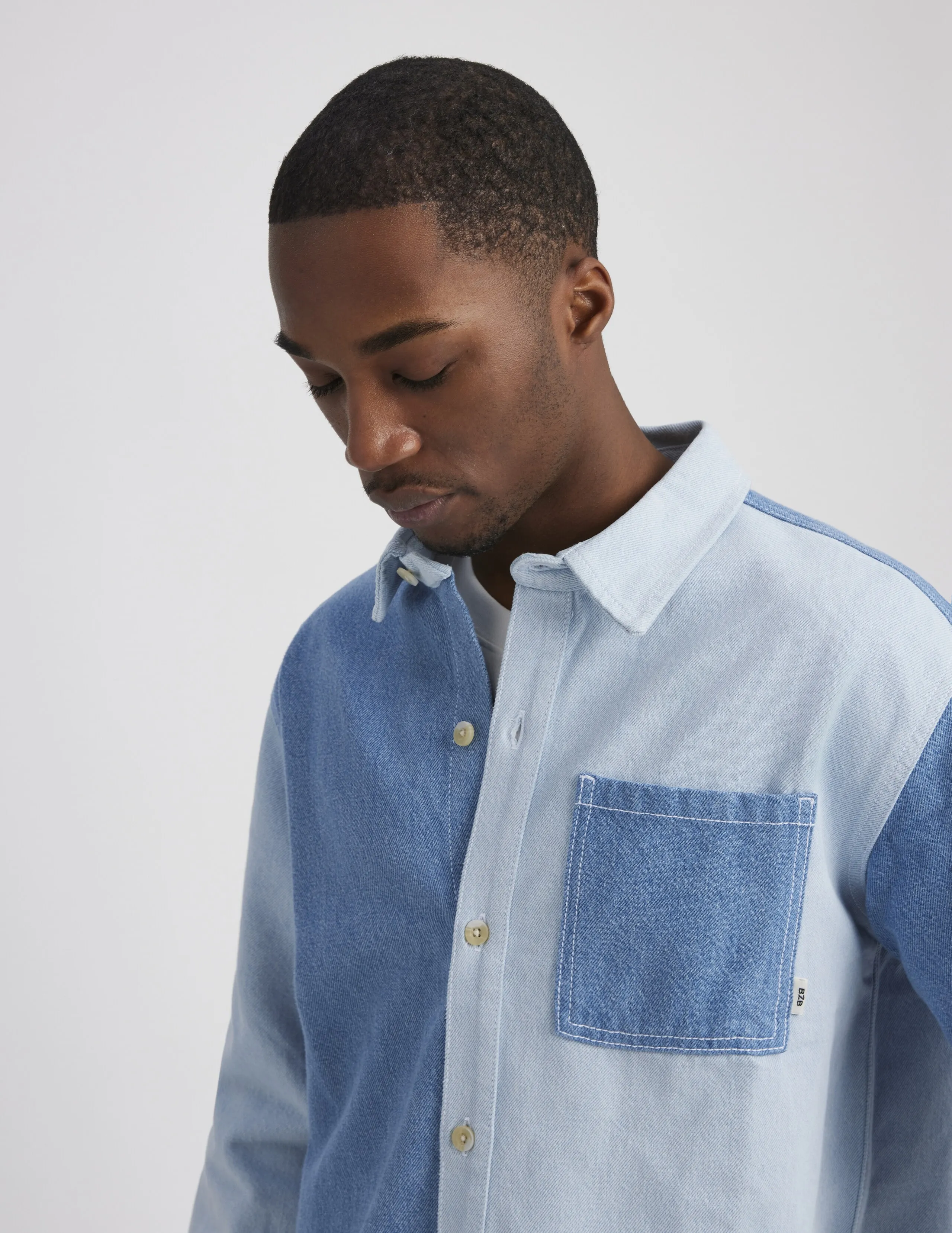 Surchemise en jean patch