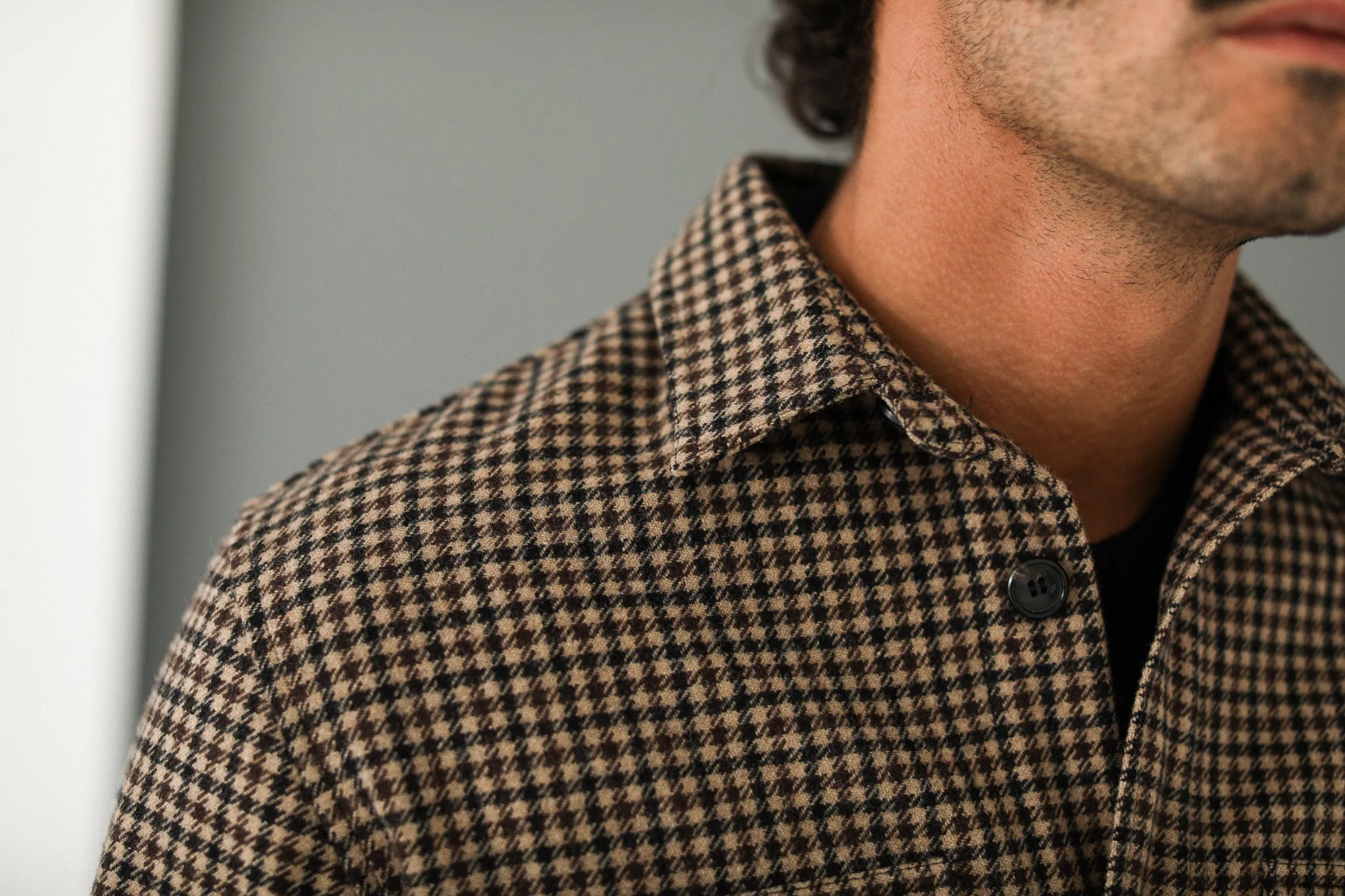 Surchemise Lambswool Pied de Poule