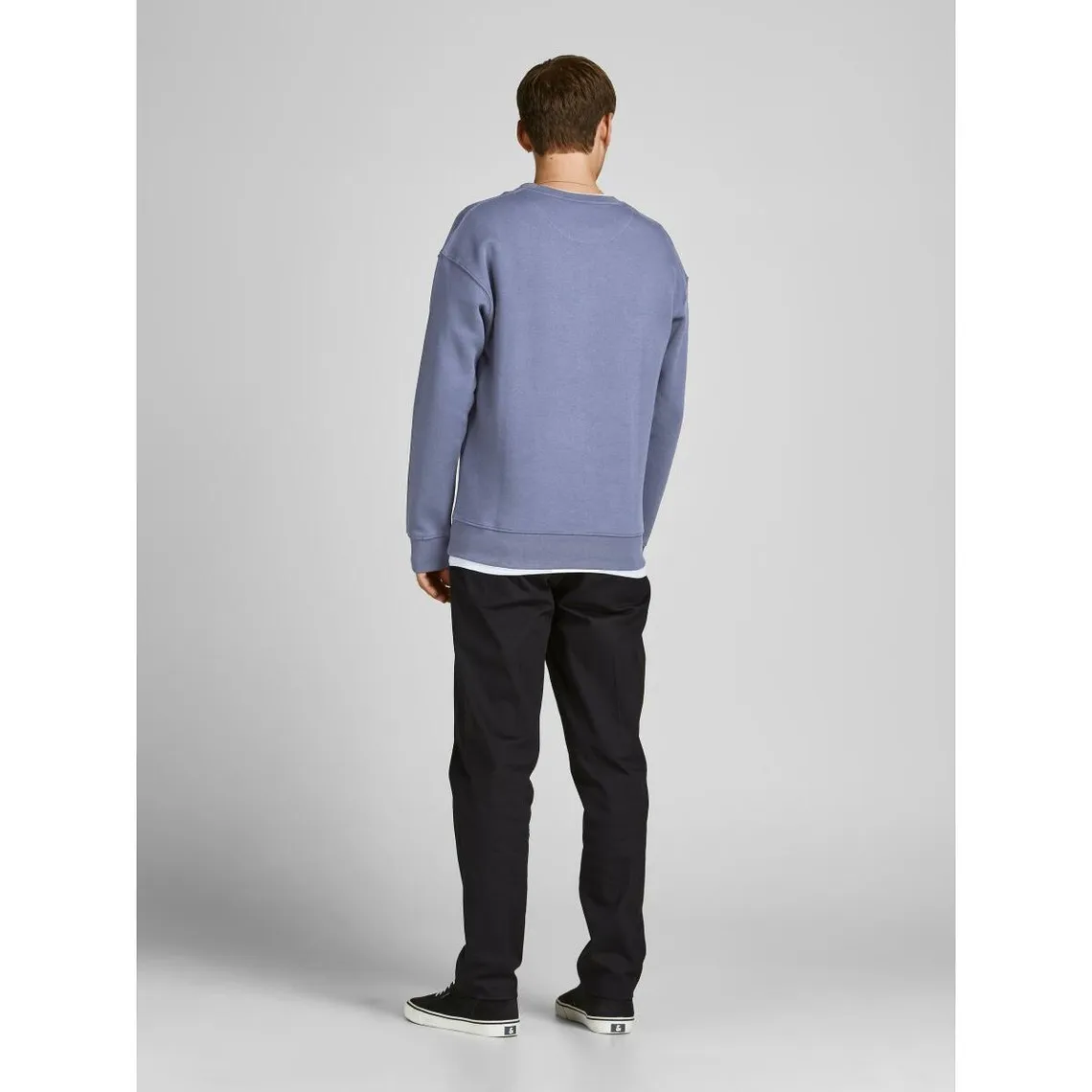 Sweat à capuche Relaxed Fit Col rond Manches longues Violet foncé bleu en coton | 3 Suisses