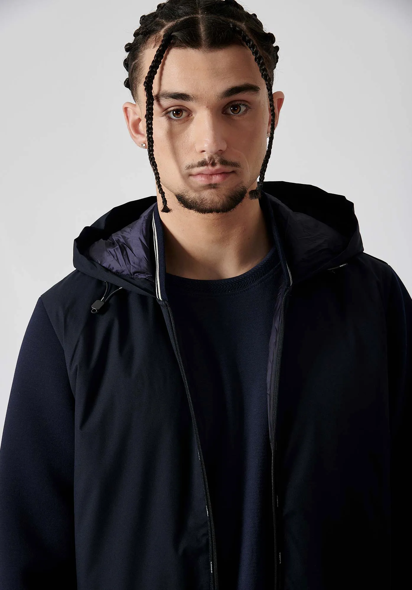 Sweat zippé bleu Homme MATEI Navy