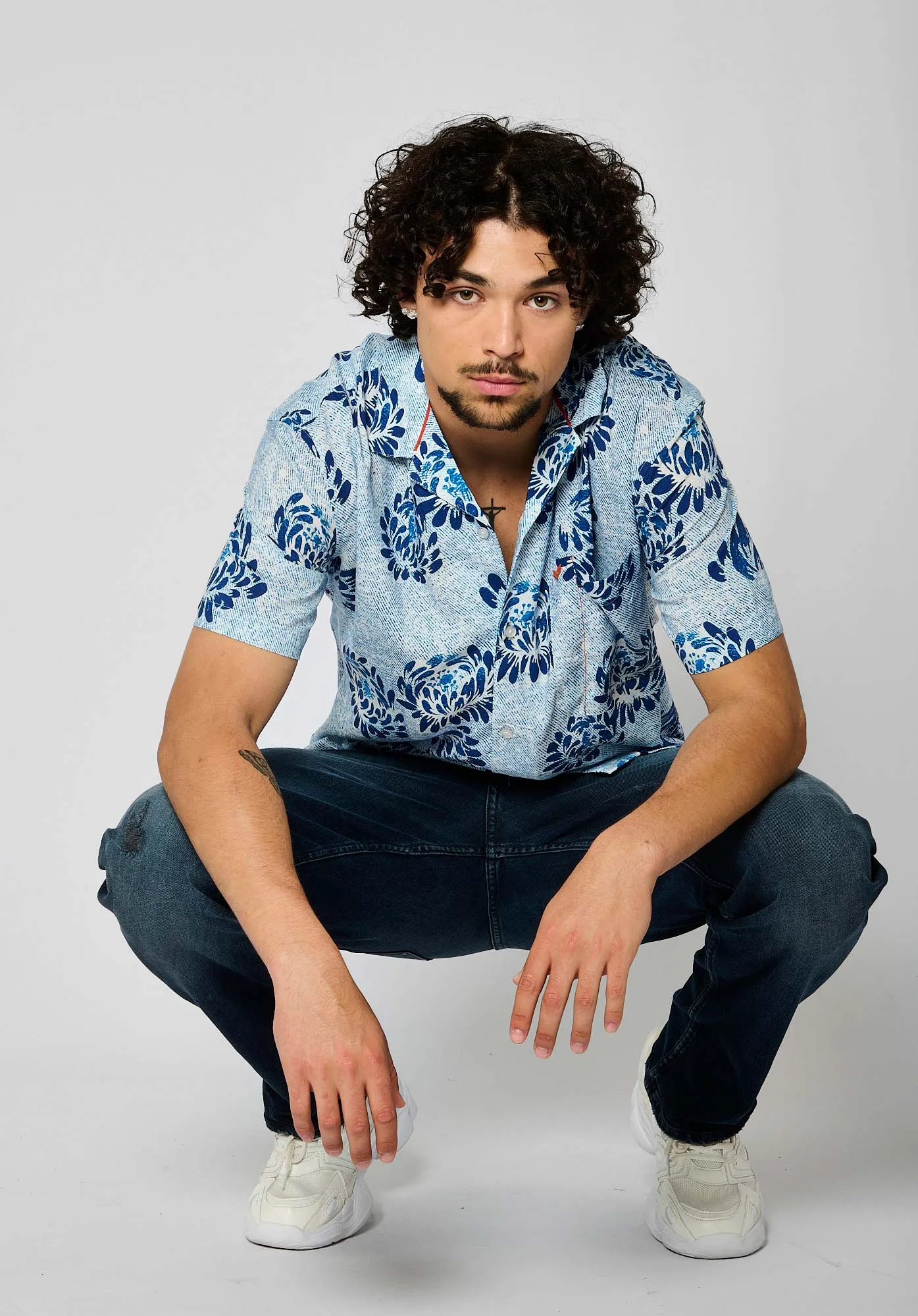 Sweat zippé bleu Homme MATEI Navy