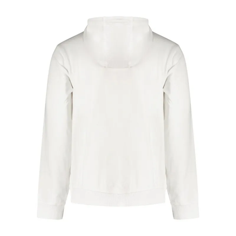 SWEAT À CAPUCHE BLANC EN MOLLETON AVEC LOGO IMPRIMÉ NOIR DURATSCHI223 HUGO